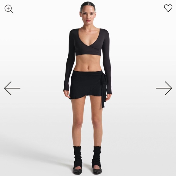 NWT Nike Skims stretch knit wrap skirt - Picture 2 of 7